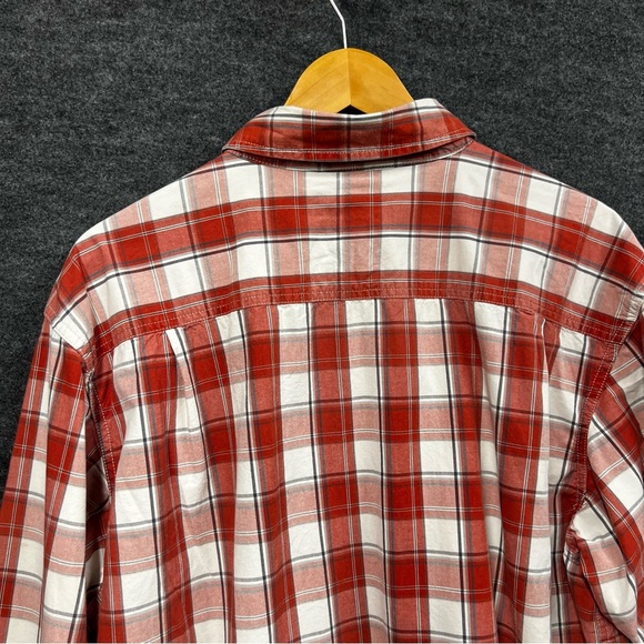 Carhartt Relaxed Fit Red Plaid Button-Up Shirt Size XL - Picture 11 of 12